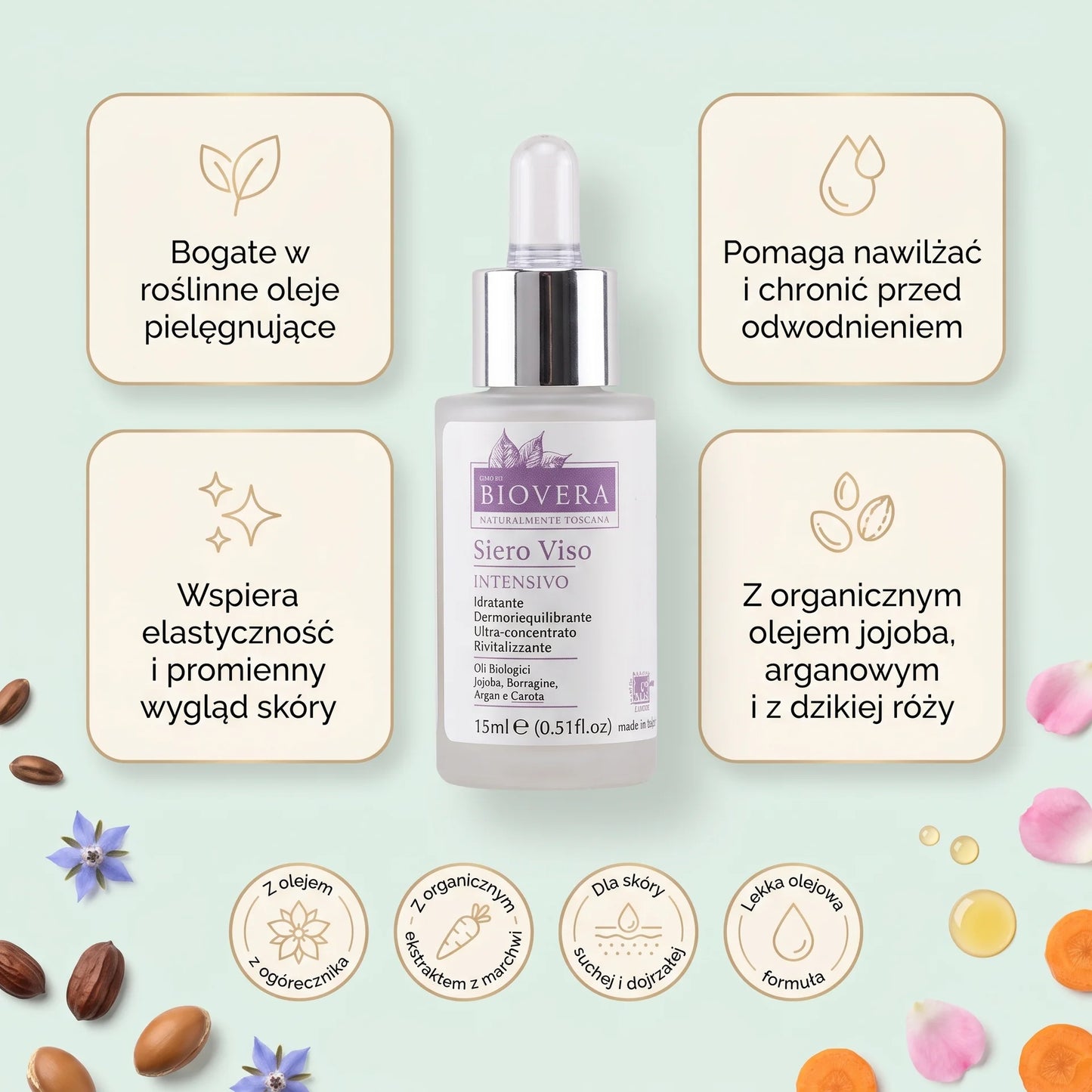 BioVera – Serum do twarzy dla skóry dojrzałej 15ml